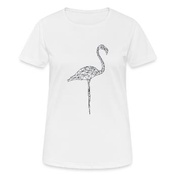 Polygon Flamingo Modern Design Geometrie Geschenk - Frauen T-Shirt atmungsaktiv - Weiß - Vorne - AI Model Female 172 dark (172cm)