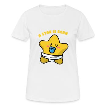 Star Baby Bright Born Sky Clouds Birth - Women's Breathable T-Shirt - white - Front - AI Model Female 172 dark (172cm)