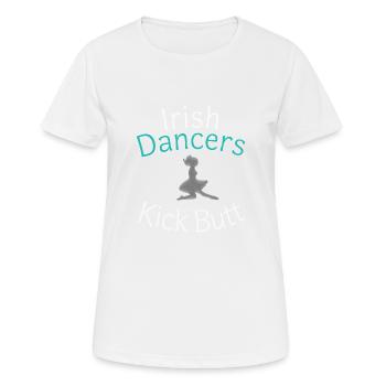 Lustige & lustige Mädchen Irish Dancing Gift Irish - Frauen T-Shirt atmungsaktiv - Weiß - Vorne - AI Model Female 172 dark (172cm)