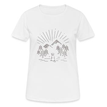 Lonely dog dogs nature solitude solitude - T-shirt respirant Femme - blanc - Devant - AI Model Female 172 dark (172cm)