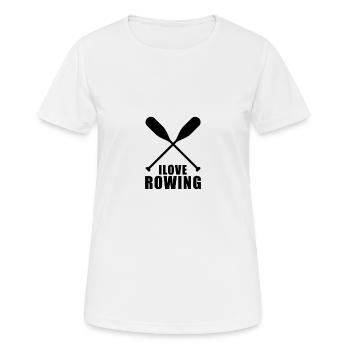 Rowing Team Rowing Rowing Rowing Rowing - Women's Breathable T-Shirt - white - Front - AI Model Female 172 dark (172cm)