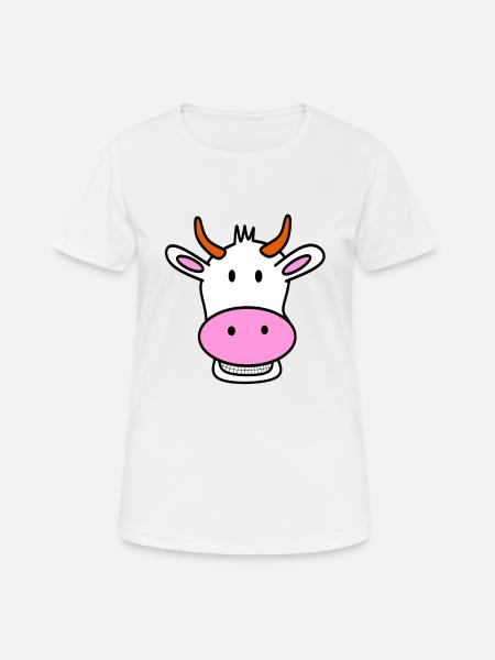laughing cow - Women's Breathable T-Shirt - white