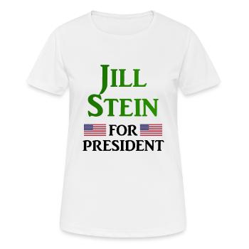 Jill Stein pour la présidente - T-shirt respirant Femme - blanc - Devant - AI Model Female 172 dark (172cm)
