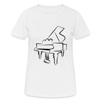 Klavier - Frauen T-Shirt atmungsaktiv - Weiß - Vorne - AI Model Female 172 dark (172cm)