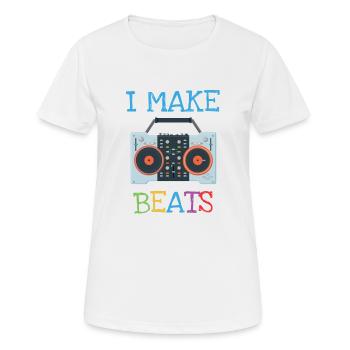Lustiges DJ Produzent Beat Macher Geschenk Party - Frauen T-Shirt atmungsaktiv - Weiß - Vorne - AI Model Female 172 dark (172cm)