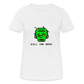 t-shirt casual retrogaming fun cool 8bit - T-shirt respirant Femme - blanc - Devant - AI Model Female 172 dark (172cm)
