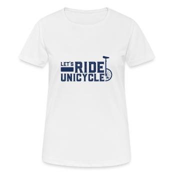Einrad - Frauen T-Shirt atmungsaktiv - Weiß - Vorne - AI Model Female 172 dark (172cm)