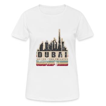 Retro Dubai Tower Stadt Tourismus Geschenk - Frauen T-Shirt atmungsaktiv - Weiß - Vorne - AI Model Female 172 dark (172cm)