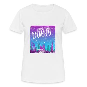 Dubai Tourismus Sonnenuntergang Stadt Geschenk - Frauen T-Shirt atmungsaktiv - Weiß - Vorne - AI Model Female 172 dark (172cm)
