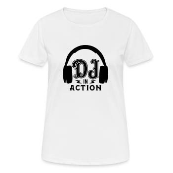 DJ - Frauen T-Shirt atmungsaktiv - Weiß - Vorne - AI Model Female 172 dark (172cm)