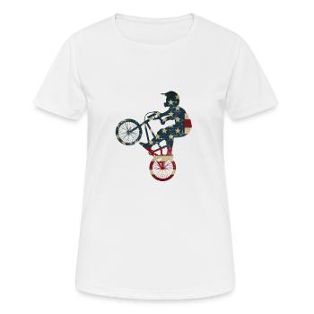 BMX BMXer - T-shirt respirant Femme - blanc - Devant - AI Model Female 172 dark (172cm)