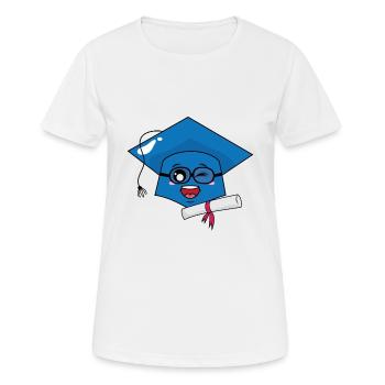 Nice graduation hat and diploma - Women's Breathable T-Shirt - white - Front - AI Model Female 172 dark (172cm)