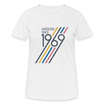 Awesome Since 1969 - Women's Breathable T-Shirt - white - Front - AI Model Female 172 dark (172cm)