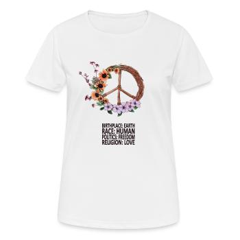 Contre le racisme - T-shirt respirant Femme - blanc - Devant - AI Model Female 172 dark (172cm)