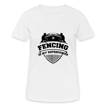 Fechten Fechten Fechten Fechten - Frauen T-Shirt atmungsaktiv - Weiß - Vorne - AI Model Female 172 dark (172cm)