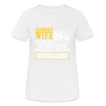 Agriculture Farm Gift · Wife - Women's Breathable T-Shirt - white - Front - AI Model Female 172 dark (172cm)