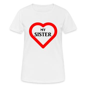 Aimer ma soeur - T-shirt respirant Femme - blanc - Devant - AI Model Female 172 dark (172cm)