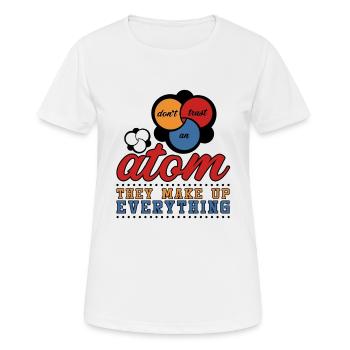 Science Science Atom Gift Physique Etudiant - T-shirt respirant Femme - blanc - Devant - AI Model Female 172 dark (172cm)