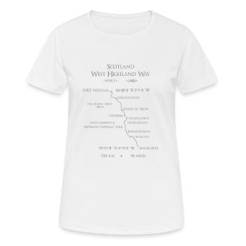 Scotland West Highland Way - Frauen T-Shirt atmungsaktiv - Weiß - Vorne - AI Model Female 172 dark (172cm)
