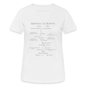St. Olavsweg Norwegen - Frauen T-Shirt atmungsaktiv - Weiß - Vorne - AI Model Female 172 dark (172cm)