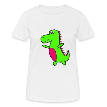 Dino - Women's Breathable T-Shirt - white - Front - AI Model Female 172 dark (172cm)