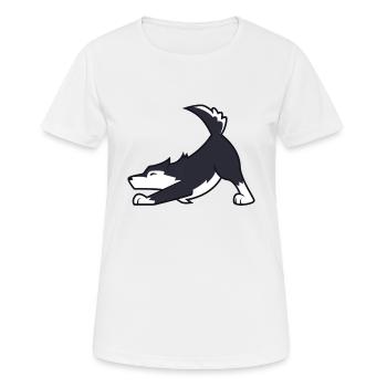 Husky - Frauen T-Shirt atmungsaktiv - Weiß - Vorne - AI Model Female 172 dark (172cm)