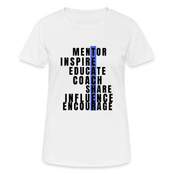 Lehrer - Frauen T-Shirt atmungsaktiv - Weiß - Vorne - AI Model Female 172 dark (172cm)