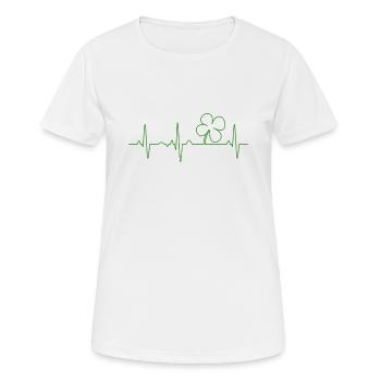 HEARTBALL SMART SHEET | Ireland Irish St. Patrick - Women's Breathable T-Shirt - white - Front - AI Model Female 172 dark (172cm)