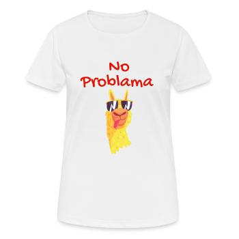 No Problama shirt design funshirt lustige Sprüche - Frauen T-Shirt atmungsaktiv - Weiß - Vorne - AI Model Female 172 dark (172cm)