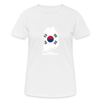 Corée du Sud Pays Asie - T-shirt respirant Femme - blanc - Devant - AI Model Female 172 dark (172cm)