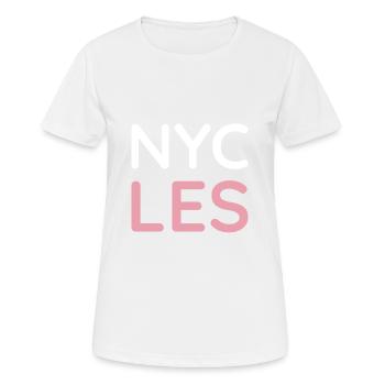 Women's Group NYC Lower East Side New York Girl - Women's Breathable T-Shirt - white - Front - AI Model Female 172 dark (172cm)