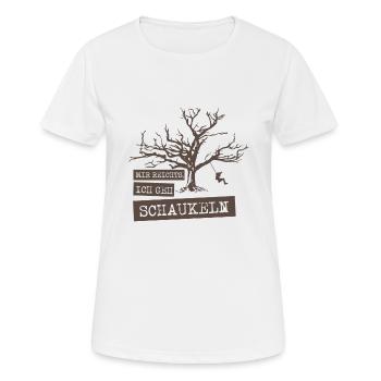 MIR REICHTS ICH GEH SCHAUKELN - Frauen T-Shirt atmungsaktiv - Weiß - Vorne - AI Model Female 172 dark (172cm)