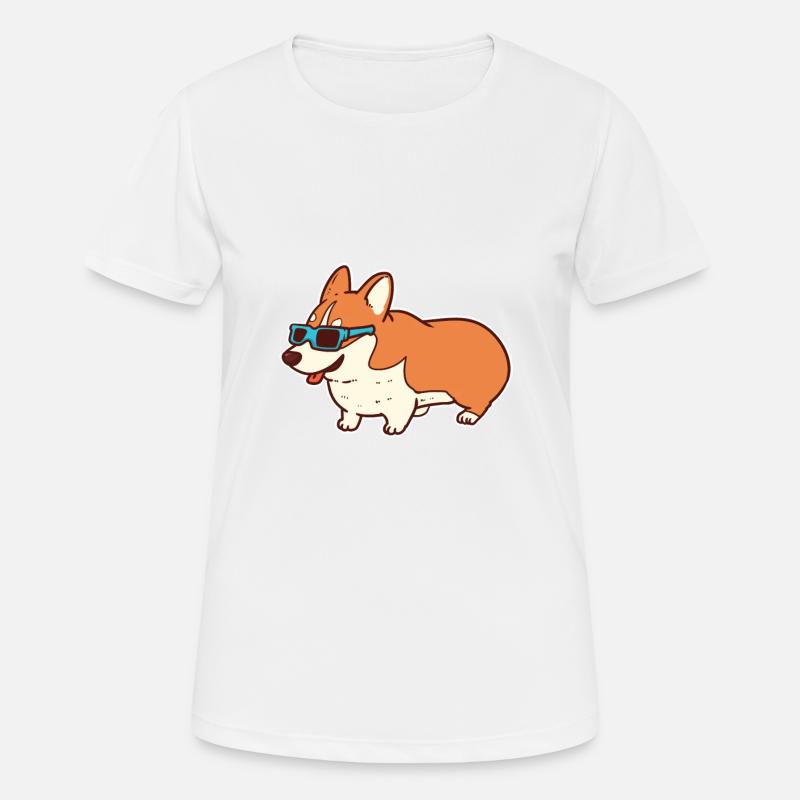 Cool corgi - Women's Breathable T-Shirt - white