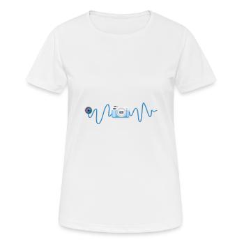 hobby, photographier, photographe, appareil photo, cadeau - T-shirt respirant Femme - blanc - Devant - AI Model Female 172 dark (172cm)