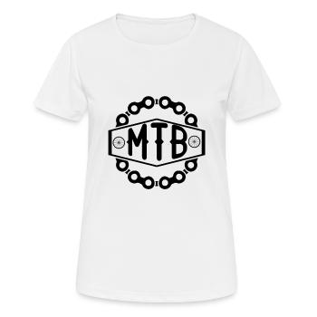 Mountain bikers - Women's Breathable T-Shirt - white - Front - AI Model Female 172 dark (172cm)