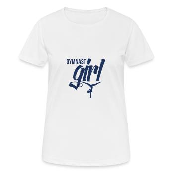 Turner Bodenturnen Turnerin Gymnast Bodenturner - Frauen T-Shirt atmungsaktiv - Weiß - Vorne - AI Model Female 172 dark (172cm)