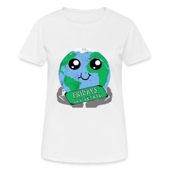 Fridays For Future Stop Climate Co2 Protest Gift - Women's Breathable T-Shirt - white - Front - AI Model Female 172 dark (172cm)