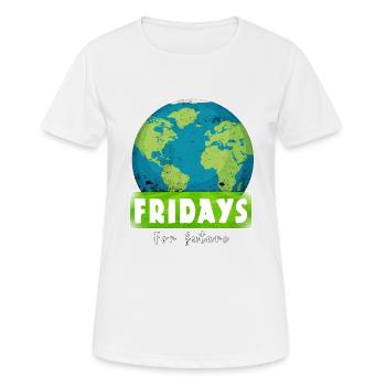 Fridays For Future Stop Climate Co2 Protest Gift - Women's Breathable T-Shirt - white - Front - AI Model Female 172 dark (172cm)