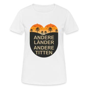 Autres pays Autres seins - T-shirt respirant Femme - blanc - Devant - AI Model Female 172 dark (172cm)