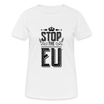 Europe Europe Union européenne Europe - T-shirt respirant Femme - blanc - Devant - AI Model Female 172 dark (172cm)
