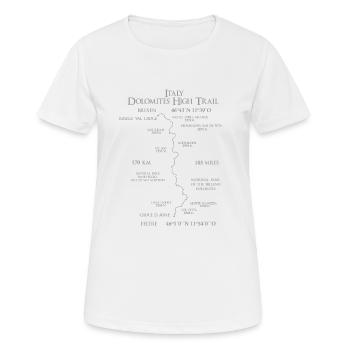 Italie Dolomites High Trail 2 - T-shirt respirant Femme - blanc - Devant - AI Model Female 172 dark (172cm)
