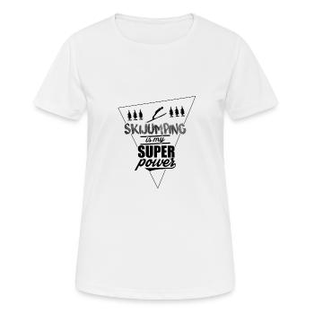 Ski Jumping Ski Jumping Ski Jump Ski Jump - Women's Breathable T-Shirt - white - Front - AI Model Female 172 dark (172cm)
