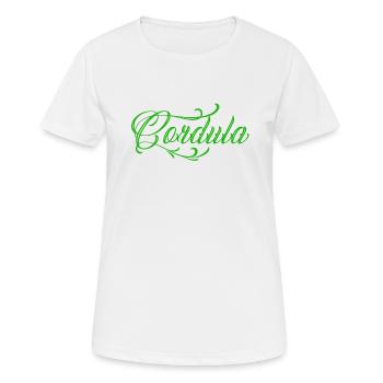 Cordula - Ich hab sie tanzen gesehen - Eberhard - Frauen T-Shirt atmungsaktiv - Weiß - Vorne - AI Model Female 172 dark (172cm)