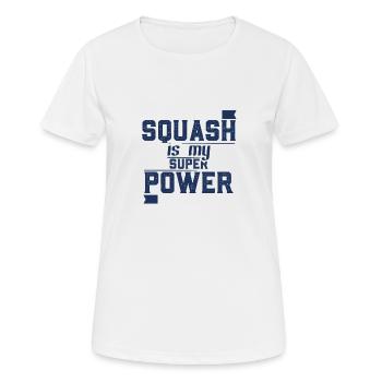 Squash - Frauen T-Shirt atmungsaktiv - Weiß - Vorne - AI Model Female 172 dark (172cm)