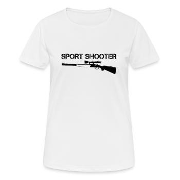 Sport shooting - Women's Breathable T-Shirt - white - Front - AI Model Female 172 dark (172cm)