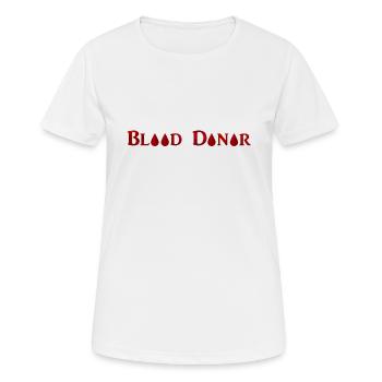Donneur de sang - T-shirt respirant Femme - blanc - Devant - AI Model Female 172 dark (172cm)