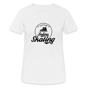Inline Skating - Women's Breathable T-Shirt - white - Front - AI Model Female 172 dark (172cm)