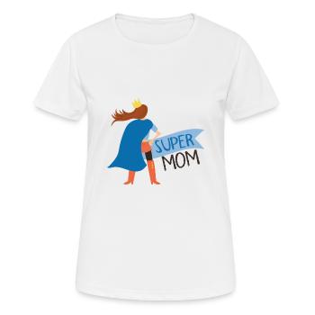 Super maman - T-shirt respirant Femme - blanc - Devant - AI Model Female 172 dark (172cm)