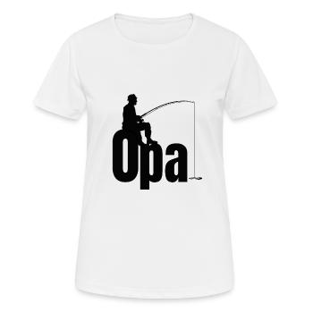 Pêche pêche cadeau de grand-père - T-shirt respirant Femme - blanc - Devant - AI Model Female 172 dark (172cm)