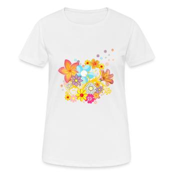 Frühling Frühlingszeit Frühlingsgefühle Geschenk - Frauen T-Shirt atmungsaktiv - Weiß - Vorne - AI Model Female 172 dark (172cm)